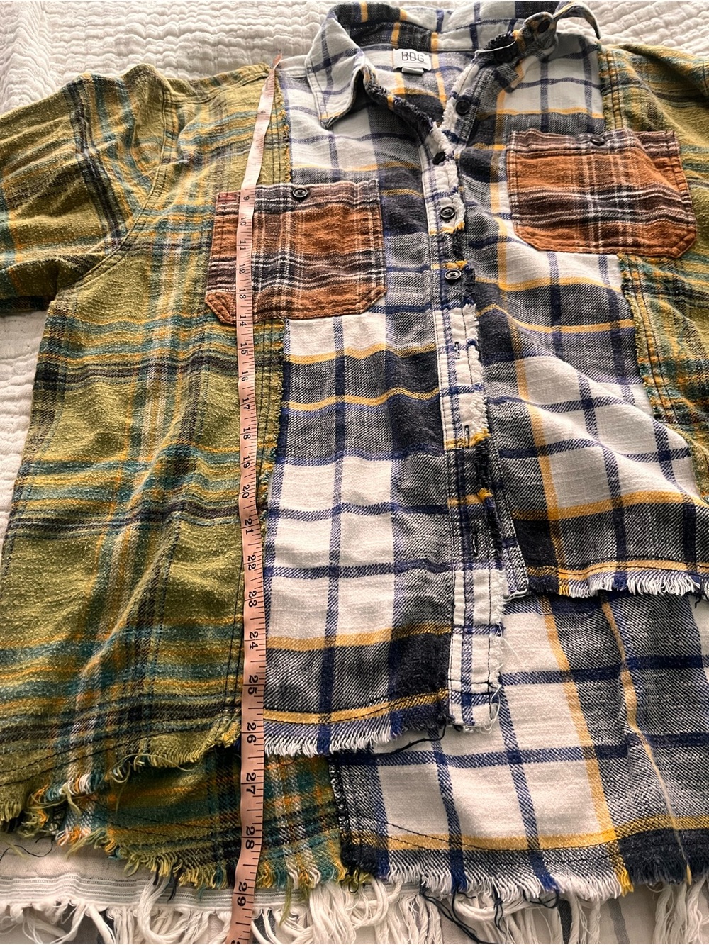 BDG Mixed Plaid Button-Down Shirt Jacket in Olive, Mustard & Brown - Picture 10 of 10